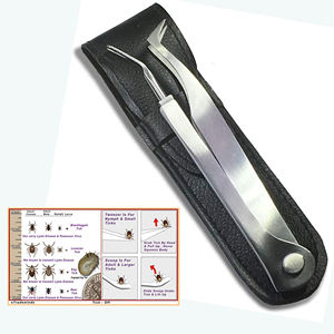 Pakistani Manufacture Professional Stainless Steel <b>Tick</b> Remover Tool Set High Quality Pet <b>Tick</b> Removal <b>Tweezers</b> for Cats & Dogs - Product Image 3
