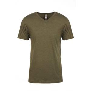 T-shirt à manches courtes pour hommes T-shirt à col en V pour hommes Vert olive Next Level 6240 Premium CVC T-shirt à col en V - Product Image 1