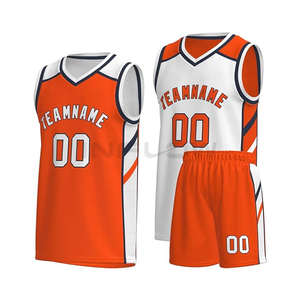 Tenues de basketball 100 % polyester, design personnalisé, ensembles de maillots de basketball, uniformes pour équipes jeunes, motif sublimation, séchage rapide à l'avant - Product Image 5