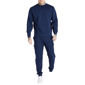 Gran oferta, trajes de chándal de lana de carga de alta calidad para hombres, logotipo personalizado, de dos piezas Sudadera con capucha, conjunto de pantalones de chándal de invierno - Product Image 1