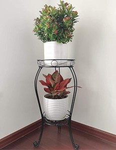Best Quality 2-Tier Metal Flower <b>Pot</b> <b>Stand</b> for Home Indoor/Outdoor Living Room Decor and Garden Planting-Wholesale Price - Product Image 5