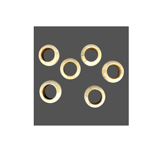 Rond de serviette en incrustation d'os et pièce design à bord rond en acier avec table de restaurants utilisent des objets décoratifs - Product Image 4