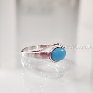 แหวนผู้ชายขนาดเล็กขายส่งขายส่งแหวนพลอยเทอร์ควอยซ์ธรรมชาติ December birthstone ทุกขนาดเครื่องประดับอาหรับ925แหวนเงินสเตอร์ลิง - Product Image 3
