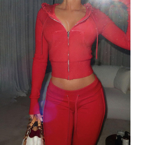 Conjunto Deportivo de Dos Piezas para Mujer con Logotipo Personalizado, Top con Cierre y Orificios para Pulgares, Leggings, Ropa Deportiva para Mujer - Product Image 4