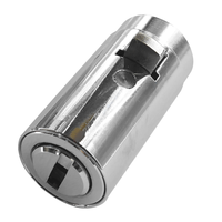 Cylindre de serrure à goupilles ABA haute sécurité en alliage de zinc 109501, finition chromée, code clé 100K+, personnalisable pour distributeur automatique