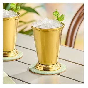 Nouveau Design Mint Julep Tasses Kentucky Derby Et Tasses En Acier Inoxydable Mojito Argent Mint Julep Cup Pour Les Fêtes - Product Image 1
