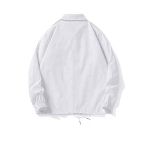 Chaqueta de entrenador cortavientos de alta calidad de gran tamaño con impresión personalizada Chaqueta de nailon de entrenador en blanco de peso pesado para hombre Chaqueta cortavientos para hombre - Product Image 6