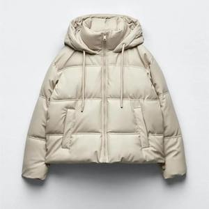 Chaqueta acolchada con escudo Ártico para mujer de invierno 2024 Parka con capucha de nieve cálida abrigo suelto informal para mujer abrigo de manga larga con cremallera - Product Image 4