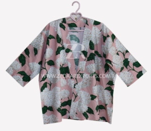 Kimono de algodón estampado, ropa de dormir para mujer, excelente ropa de dormir para el hogar, Zed Aar Exports, suave y cómoda para la temporada de primavera - Product Image 2