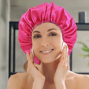 Gorro de pelo satinado personalizado para mujer Ropa de dormir con servicio OEM con logotipo para deportes y playa - Product Image 6