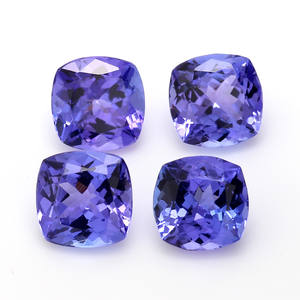 Tanzanite naturelle 7mm-9mm pierre précieuse en vrac à facettes taillées sur coussin pour la fabrication de bijoux au prix de gros - Product Image 1