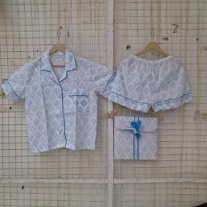 Ensemble de pyjama pour enfant en coton de haute qualité, chemise à manches courtes et pantalon court, vêtements de nuit confortables, vêtements décontractés d'été pour enfants, pyjamas - Product Image 1