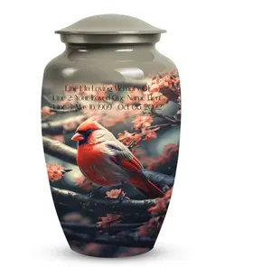 Urna Funeraria Decorativa con Forma de Pájaro Cardenal para Guardar Cenizas Humanas - Product Image 3