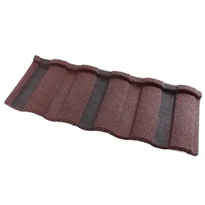 Huangjia Brand Factory Price Roofing Wave Tiles Light Weiht Stone Coated Metal Roof Tile Roman Type Roof Tile