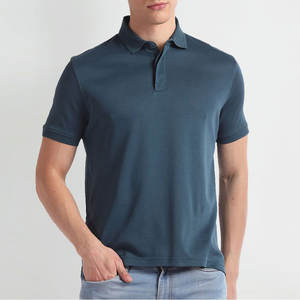 Golf de gama alta para hombre, camiseta de Polo, patrón sólido, tela de punto transpirable, bajo costo, marca, artículo fresco superior - Product Image 1