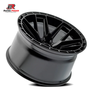 Rines Forjados Todoterreno Negros Brillantes Personalizados de 9J-12J para Camionetas SUV de 17-22 Pulgadas 6x127 6x139.7 8x165.1 Rines de Aleación - Product Image 3