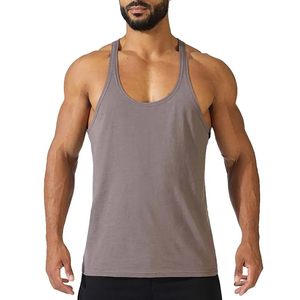 Débardeur en tricot uni pour homme, col rond, style décontracté, gris - Product Image 4