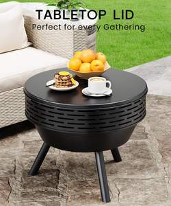 Brasero de Metal Moderno de Alta Resistencia, Fogatas de Gas Natural de 9999 BTU, Portátil para Exteriores, Patio, Reuniones Nocturnas, Venta al por Mayor en India - Product Image 2