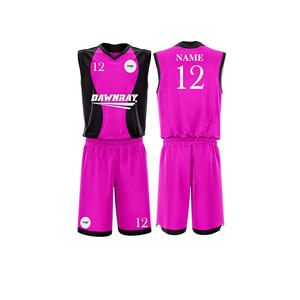 Conjunto de uniforme de baloncesto deportivo, camiseta y pantalones cortos de poliéster transpirable de secado rápido, ropa deportiva de equipo para hombres, mujeres y jóvenes - Product Image 2