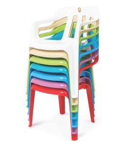 Silla moderna clásica Luna de plástico hecha de polipropileno con protección UV con diseño apilable portátil para dormitorio y uso al aire libre - Product Image 3