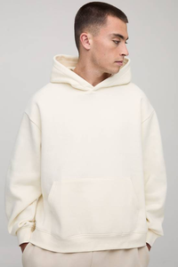 Sudadera con Capucha de Alta Calidad, 100% Algodón, Gruesa, para Hombre, Invierno, Resistente al Viento, Transpirable, Ecológica, Tejido de 430g - Product Image 4