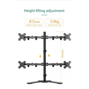 Soporte de escritorio para cuatro monitores con abrazadera y base de ojal totalmente ajustable para una amplia gama de pantallas en el trabajo de Indian - Product Image 5