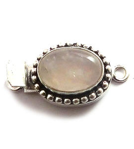 Antique Starling Argent Plaqué 26X15X10MM Rose Quartz Gemstone Box Fermoir B693 1 Brin 2 Brin 3Strand Composants de Fabrication de Bijoux - Product Image 1