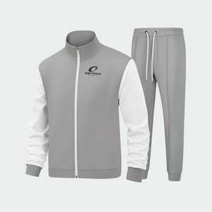 2026 Best Selling Fashionable Men's Drawstring Solid Casual Breathable Anti-Bacterial Heavyweight 100% Cotton Winter Tracksuits - Product Image 4