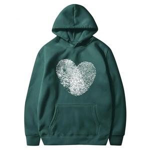 Sweat à capuche surdimensionné imprimé à la mode pour femmes pull confortable à manches longues en coton mélangé avec impression graphique artistique - Product Image 1