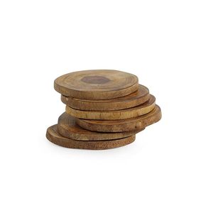 Juego de rodajas de madera natural redondas personalizadas al por mayor, vajilla de cocina, posavasos para tazas, características de sublimación, piedra, papel, corcho, pizarra - Product Image 1