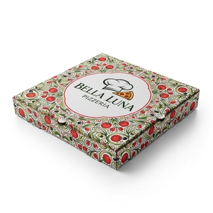 Caja de Pizza de Papel Kraft Personalizada de Lujo, 12 Pulgadas, 14 Pulgadas, 16 Pulgadas, 35 cm, Vietnam, Logotipo Personalizado Impreso, Biodegradable - Product Image 1