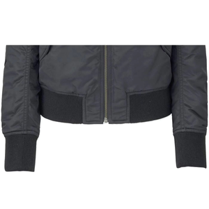 Chaqueta de bombardero acolchada de alta calidad personalizada con su propio logotipo para hombre, chaqueta de bombardero de piloto ligera con cuello acanalado informal a prueba de viento - Product Image 4