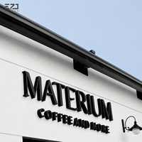 Enseigne commerciale personnalisée en métal rétroéclairé 3D EZD, logo lumineux pour devanture de magasin, boutique, bureau, hôtel, publicité murale