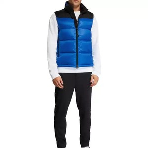 Veste à bulles d'hiver en duvet à col montant de haute qualité, respirante, séchage rapide, sans manches, col rond, fermeture éclair, conception de logo - Product Image 1