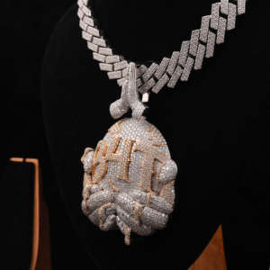 B4T เพชรโมอิสแบบปรับแต่งได้สร้อยคอฮิปฮอปประดับเพชร925สเตอลิงเงินแท้จี้ฮิปฮอปสั่งทำได้ - Product Image 3