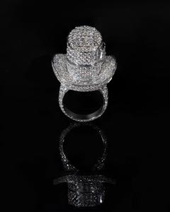 แหวนฮิปฮอปหรูหรา ชุบทอง/เงิน โรเดียม ประดับเพชร ได้รับการรับรองจาก IGI ดีไซน์ไม่ซ้ำใคร สำหรับผู้ชาย ผู้หญิง ฉลองครบรอบ งานปาร์ตี้ คุณภาพเยี่ยม - Product Image 3