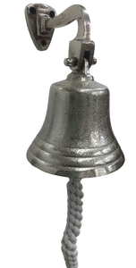 Grande cloche en argent corde blanche suspendue décoration murale cloches fournitures décoratives Titanic navire maritime Antique cloche métal artisanat - Product Image 2