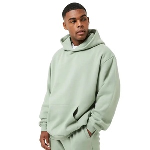 Sudadera con capucha de lana negra de gran tamaño de alta calidad Unisex logotipo personalizado ropa de calle de invierno nuevo jersey sólido impresión Digital - Product Image 2