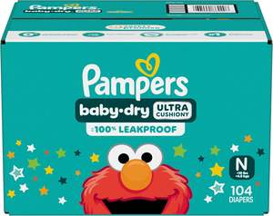 Pañales Pampers - Baby Dry - Talla 0, 104 Unidades, Pañales Desechables Absorbentes para Recién Nacidos (El Empaque Puede Variar) - Product Image 6