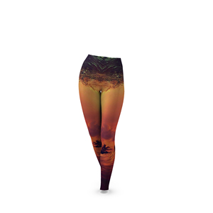 Femmes personnalisé athlétique Compression Gym course Yoga Leggings respirant taille élastique solide motif fabriqué en usine collants pantalon - Product Image 1