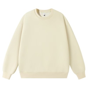 Sudadera de felpa francesa de algodón de gran tamaño para hombre, logotipo personalizado, estilo Hip Hop, XL, calidad pesada, informal, cuello redondo, patrón sólido - Product Image 4