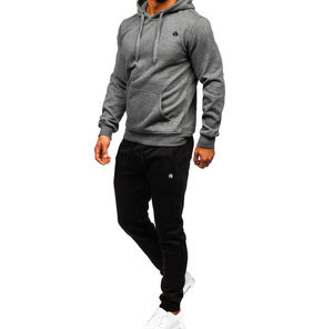 Mejor venta transpirable ligero secado rápido sólido poliéster/algodón pulóver chándales para hombres cuello con capucha invierno - Product Image 4