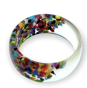 Handmade Colorful Resin Bangles Set Lightweight Durable and Trendy Fashion for <b>Women</b> Available for Sale - Product Image 4