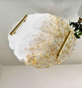 Plateau décoratif en résine de haute qualité, rond, disponible en plusieurs couleurs, pour la décoration intérieure - Product Image 1