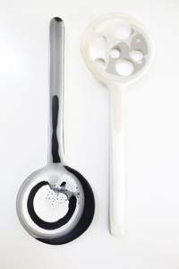 CARACTERÍSTICA VIBRANT HECHO A MANO 100% Juego de servidores de ensalada de resina para uso doméstico y hotelero Incluye cuchara de helado para servir ensalada - Product Image 3