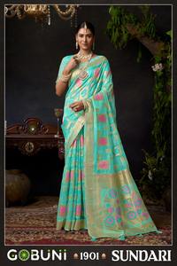 Sari en soie pur tissé à la main de designer, tissage Zari, style pakistanais traditionnel, haute qualité, pour mariage, fête, femmes indiennes, tous - Product Image 2