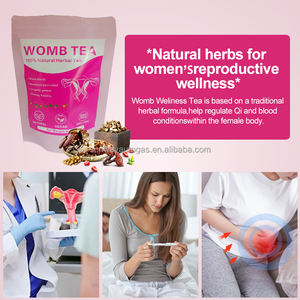 Kräutertee für die Gebärmuttergesundheit der Frau unterstützt das hormonelle Gleichgewicht und die Menstruationsgesundheit. Natürlicher Gebärmuttertee, warmer Tee. - Product Image 4