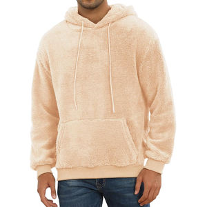 ขายส่งที่กําหนดเองหนักฤดูหนาวผู้ชายเชอร์ปาขนแกะHoodies/ฤดูหนาวHoodiesผู้ชายBreathableที่กําหนดเองWarm Hoodedเสื้อ - Product Image 3