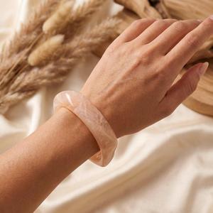 Handmade Acrylic Women's Fashion <b>Boho</b> Bangle-Polished Minimalist Design Gift - Product Image 6