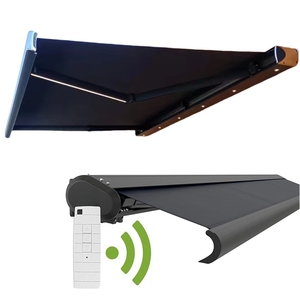 Điều khiển từ xa chuyển đổi mái hiên vải có thể thu vào mái gấp bãi đậu xe mái hiên ngoài trời cơ giới - Product Image 1